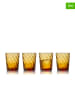 Lyngby Glas 4-delige set: waterglazen "Vienna" oranje - 300 ml