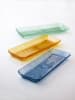 Lyngby Glas Servierplatte "Kusintha" in Orange - (B)38 x (H)14 x (T)3 cm