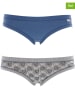COTONELLA 2-delige set: slips blauw/grijs