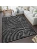 CARPET DIEM Kurzflor-Teppich in Schwarz/ Grau