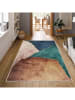 CARPET DIEM Laagpolig tapijt lichtbruin/blauw/groen