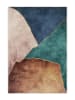 CARPET DIEM Laagpolig tapijt lichtbruin/blauw/groen