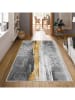 CARPET DIEM Kurzflor-Teppich in Grau/ Schwarz/ Gold