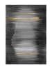 CARPET DIEM Kurzflor-Teppich in Schwarz/ Grau/ Gold