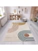 CARPET DIEM Kurzflor-Teppich in Beige/ Hellbraun/ Blau