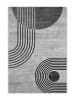 CARPET DIEM Kurzflor-Teppich in Grau/ Schwarz
