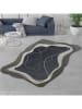 CARPET DIEM Kurzflor-Teppich in Anthrazit/ Khaki/ Creme