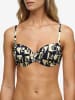Chantelle Bikini-Oberteil in Dunkelblau/ Weiß