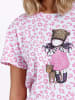 admas Pyjama in Rosa/ Weiß
