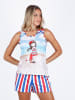 admas Pyjama blauw/rood/wit