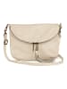 Lucca Baldi Leder-Umhängetasche in Creme - (B)24 x (H)18 x (T)4 cm