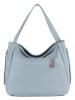 Lucca Baldi Leder-Schultertasche in Hellblau - (B)34 x (H)29 x (T)15 cm