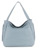 Lucca Baldi Leder-Schultertasche in Hellblau - (B)34 x (H)29 x (T)15 cm
