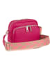 Lucca Baldi Leder-Umhängetasche in Pink - (B)19 x (H)15 x (T)7 cm