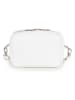 Lucca Baldi Leren schoudertas wit - (B)19 x (H)15 x (D)7 cm