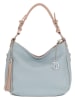 Lia Biassoni Leder-Schultertasche in Hellblau - (B)36 x (H)26 x (T)10 cm