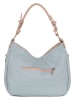 Lia Biassoni Leder-Schultertasche in Hellblau - (B)36 x (H)26 x (T)10 cm