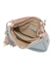 Lia Biassoni Leder-Schultertasche in Hellblau - (B)36 x (H)26 x (T)10 cm