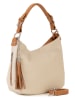 Lia Biassoni Leder-Schultertasche in Beige - (B)36 x (H)26 x (T)10 cm