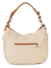 Lia Biassoni Leder-Schultertasche in Beige - (B)36 x (H)26 x (T)10 cm