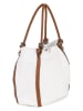 Lia Biassoni Leder-Henkeltasche in Weiß - (B)32 x (H)28 x (T)14 cm