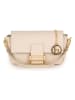 Lia Biassoni Leder-Umhängetasche in Creme - (B)22 x (H)15 x (T)6 cm