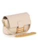 Lia Biassoni Leder-Umhängetasche in Creme - (B)22 x (H)15 x (T)6 cm