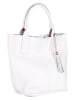 Pia Sassi Leder-Shopper in Weiß - (B)28 x (H)35 x (T)17 cm