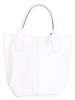 Pia Sassi Leder-Shopper in Weiß - (B)28 x (H)35 x (T)17 cm