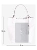 Pia Sassi Leder-Shopper in Weiß - (B)28 x (H)35 x (T)17 cm