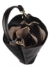 Lia Biassoni Leren schoudertas zwart - (B)28 x (H)39 x (D)12 cm