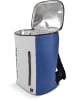 IRIS Kühlrucksack "On the go" in Hellgrau/ Blau - (B)29 x (H)39 x (T)21 cm