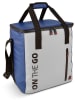 IRIS Kühltasche "On the go" in Hellgrau/ Blau - (B)34 x (H)35,5 x (T)26 cm