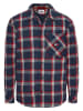 Tommy Hilfiger Hemdjacke in Dunkelblau/ Rot