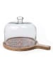 Romimex Dienblad lichtbruin/transparent - (B)36 x (H)27 cm