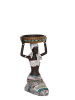 Romimex Dekofigur "Woman" in Schwarz/ Bunt - (B)13 x (H)20 x (T)11 cm