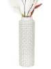Romimex Wazon w kolorze białym - wys. 42 x Ø 14 cm