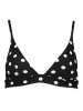 LASCANA Biustonosz bikini w kolorze czarno-białym