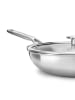 KitchenAid 2tlg. Set: Edelstahl-Wokpfanne "Multi-Ply" - Ø 28 cm
