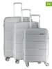 Geographical Norway 3-delige hardcase-trolleyset "Scotch" zilverkleurig