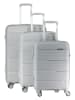 Geographical Norway 3-delige hardcase-trolleyset "Scotch" zilverkleurig