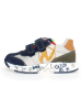 Naturino Leder-Sneakers "Jesko 2" in Dunkelblau/ Khaki/ Creme
