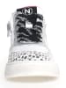 Naturino Leren sneakers "Hess" wit/zilverkleurig