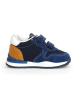 Naturino Leren sneakers "Smood" donkerblauw/oranje