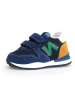 Naturino Leren sneakers "Smood" donkerblauw/oranje