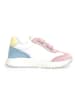 Naturino Leder-Sneakers "Jesko 2" in Rosa/ Hellblau/ Weiß