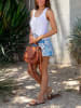 Milan Kiss Short blauw/wit