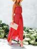 Milan Kiss Kleid in Rot/ Weiß