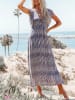 Milan Kiss Jurk donkerblauw/wit