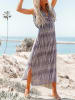 Milan Kiss Jurk donkerblauw/wit